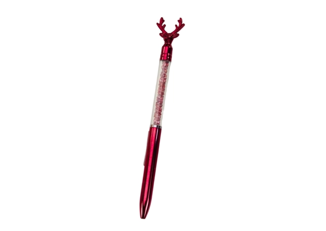 Elegant Pen with Deer and Diamonds