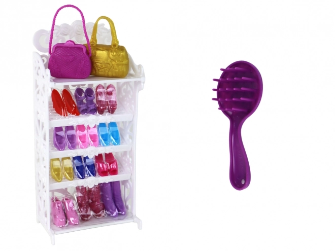 Doll with Long Blond Hair and Accessories Set