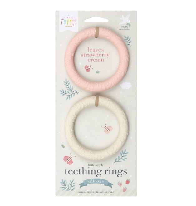 Silicone Baby Teethers Strawberry Cream Set