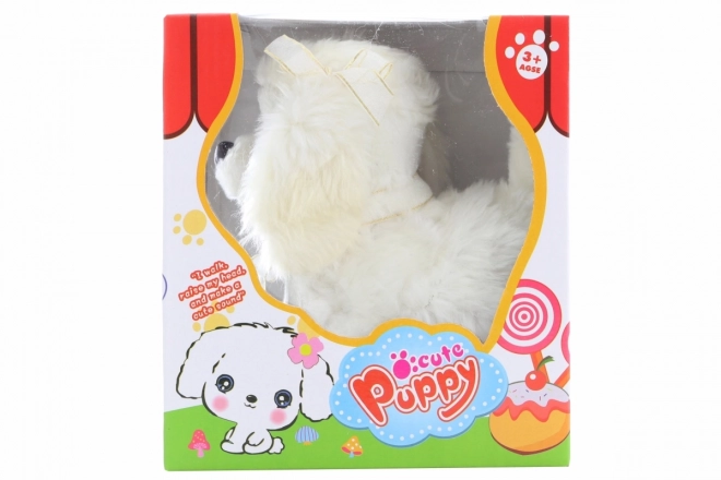 Walking White Puppy Toy