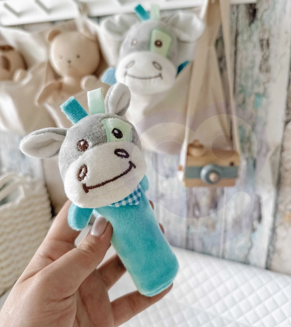 Osso di peluche sensoriale con fischietto Woopie