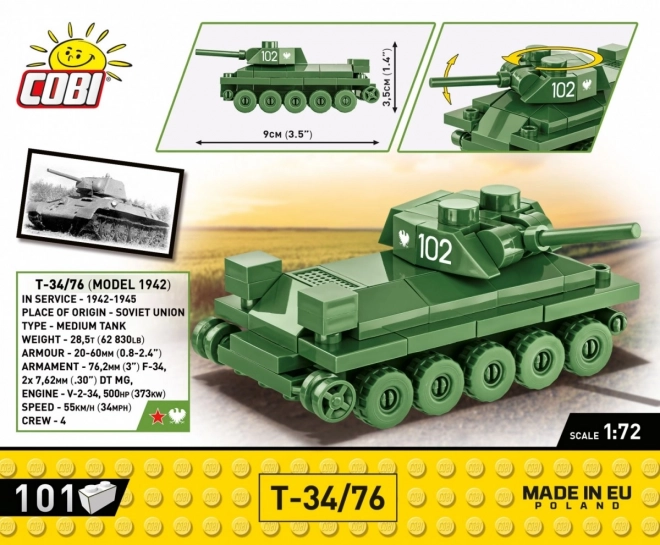 II WW Tank T-34/76 Model by COBI