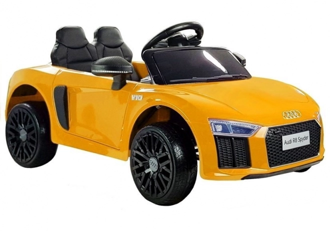 Yellow ride-on Audi R8 Spyder