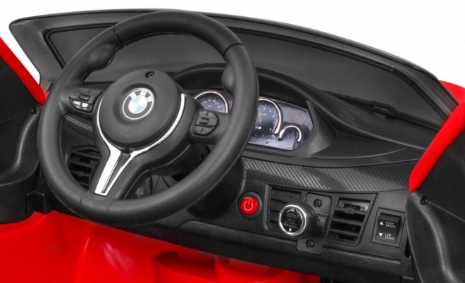 BMW X6M Electric Children's Car Red + Remote Control + EVA + Slow Start + Audio Panel + LED Indicator