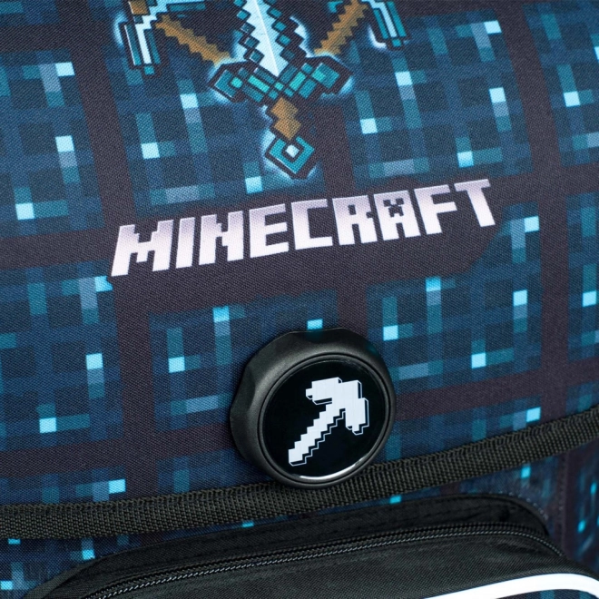 School Backpack Ergo Minecraft Blue Axe