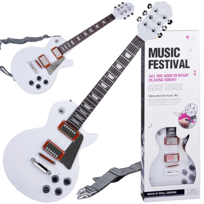 Electric Guitar Musical Toy for Kids – White