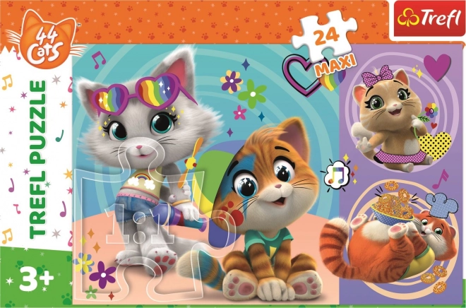 Trefl Puzzle 44 Cats: Happy Kittens Maxi