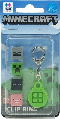 PIXIE CREW kruhová klíčenka s tematickými multipixely MINECRAFT