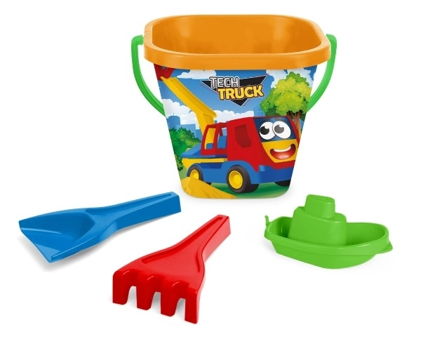 4 Piece Sandbox Toy Set with Bucket and Accessories