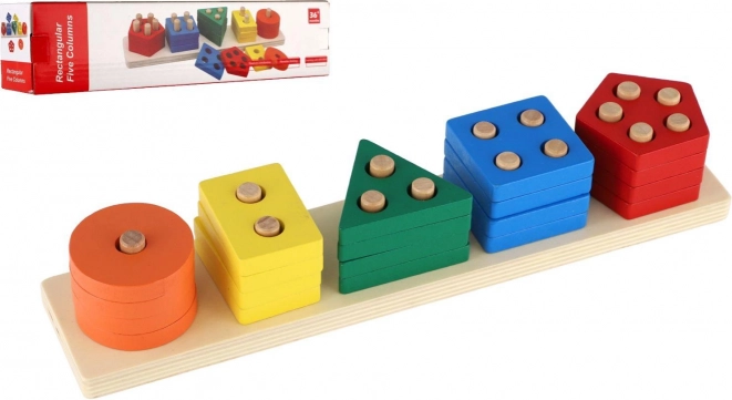drewniana wieża do układania 29,5 cm w pudełku