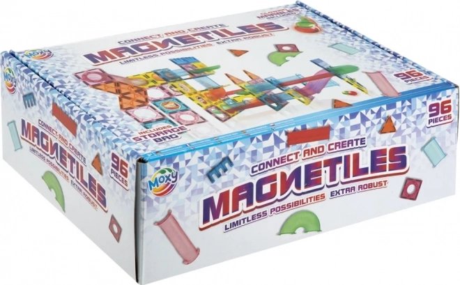 Moxy Magnetic Construction Set Magnetiles 96 Pieces