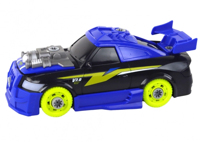 Blue DIY Car with Drill, Sounds and Lights