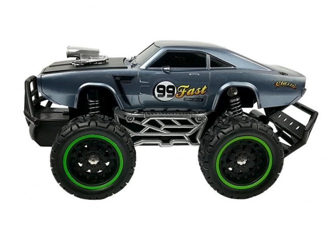 Remote Control Off-Road Car with High Wheels - Navy Blue