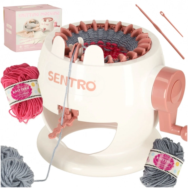 Knitting Loom Machine with Yarn Balls