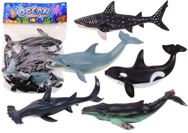 Set of Large Sea Animal Figures