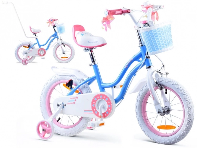 Blue Star Girl Kids Bicycle 14"