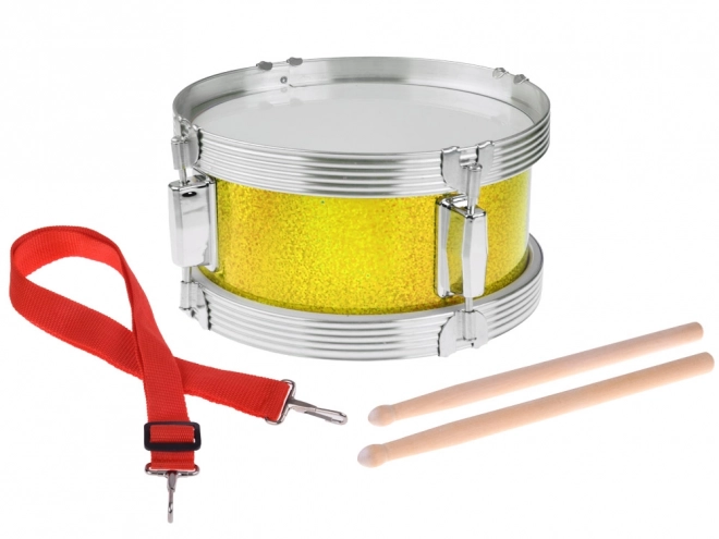 Colorful Drummer's Drum with Strap and Sticks