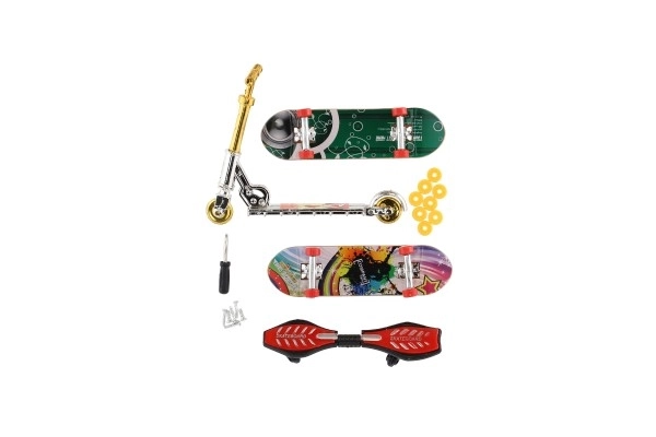 Mini Skateboard and Scooter Toy Set