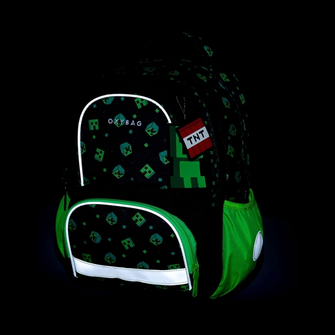 School Backpack OXY NEXT Green Cube