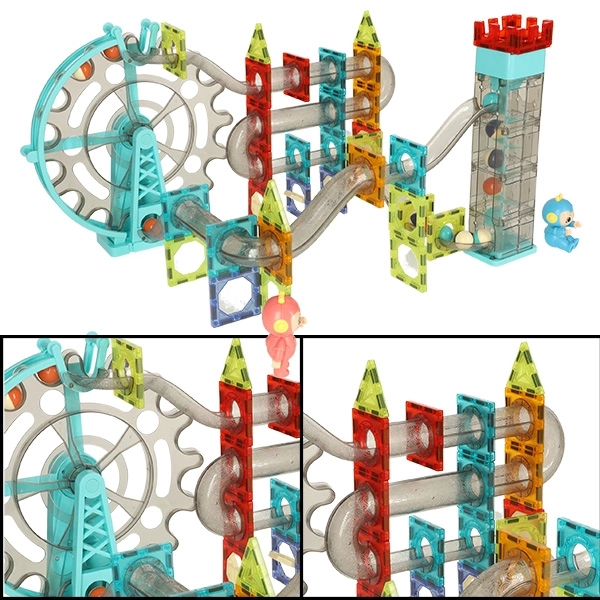 Magnetic Building Blocks Marble Track with Sound and Music