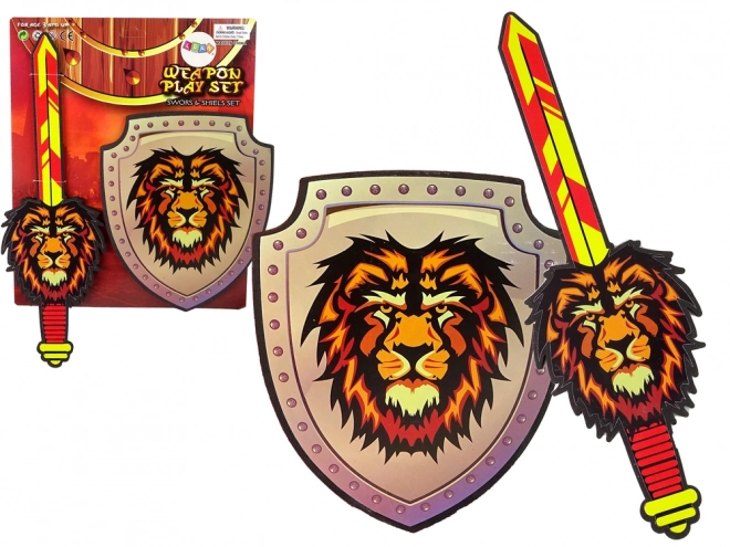 Knight Set Foam EVA Sword and Shield with Lion Design