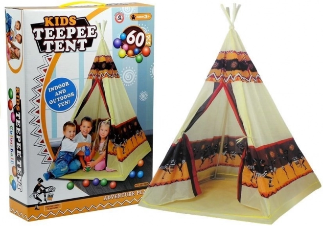 Indian Style Teepee Tent Playhouse with Balls