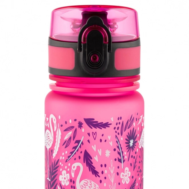 Water Bottle with Lockable Lid Flamingo 500ml by Baagl