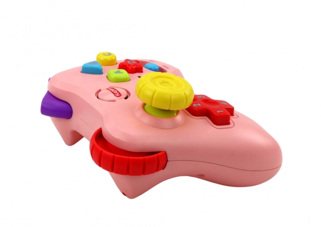 Interactive Educational Console Pad with Lights and Sounds - Pink