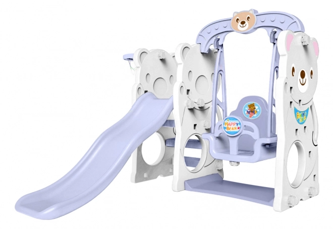 Slide Swing Basketball 3-in-1 Teddy Bear White