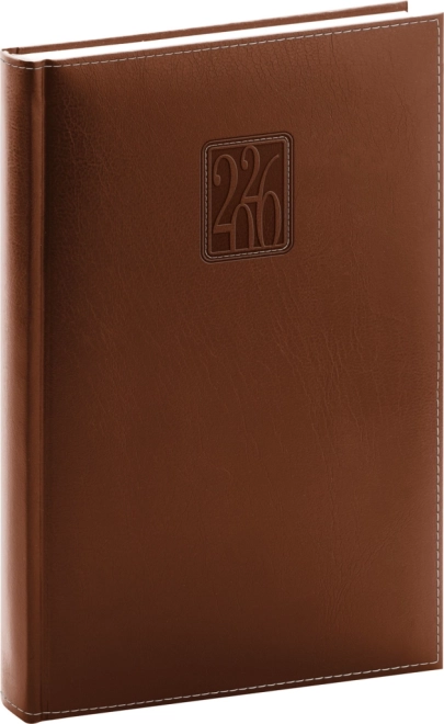 Agenda giornaliera Panama 2026 marrone 15 x 21 cm