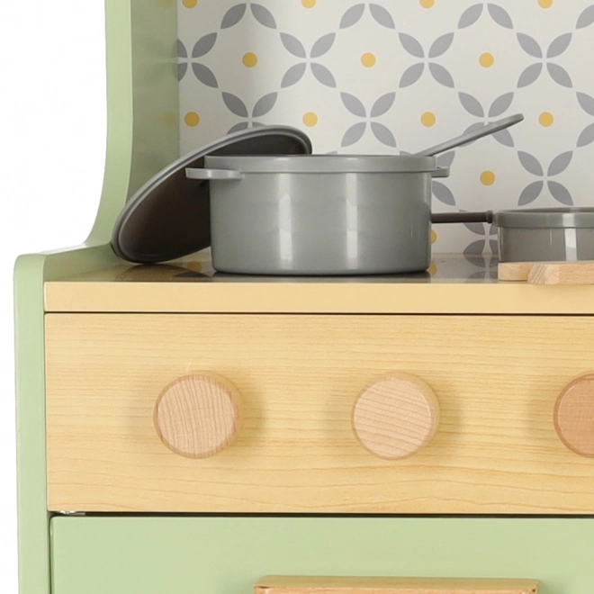 Wooden Play Kitchen - Mint Green