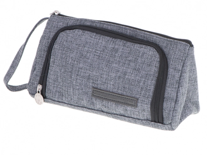 Double Compartment Pen Case in Gray