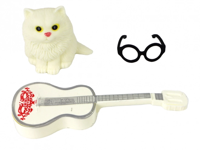 Emily Doll with Guitar and Cat