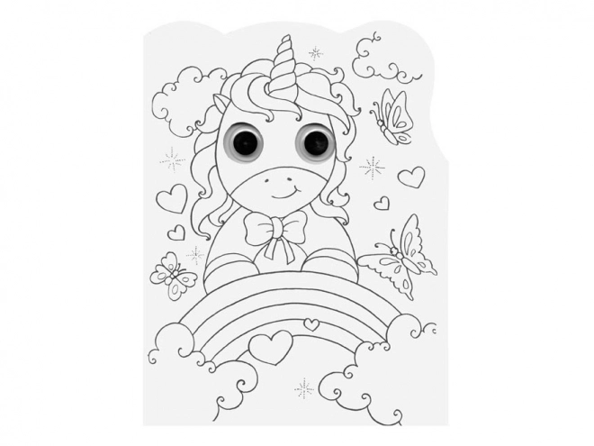 Coloring Book with Movable Eyes Unicorns