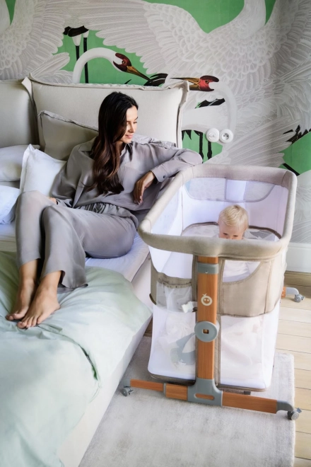 Multifunctional 3-in-1 Baby Crib MoMi Smart Bed Beige