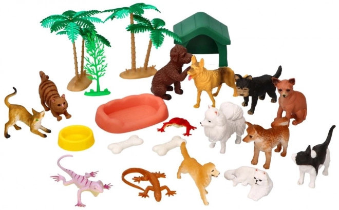 Pet World Animal Figures and Accessories Set