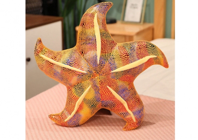 Yellow Starfish Plush Pillow