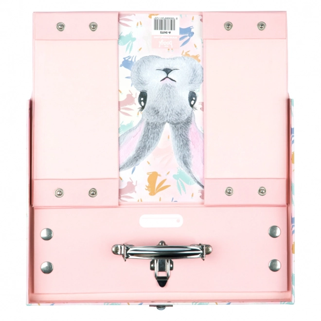 Folding School Suitcase Bunny