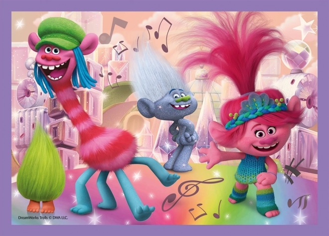 Trefl Trolls Puzzle Colorful Adventure 4-in-1 Set