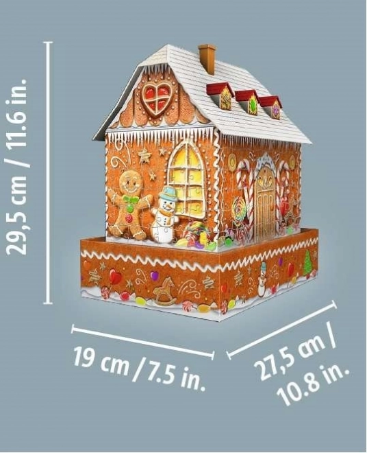 Ravensburger 3D Puzzle Gingerbread House Night Edition