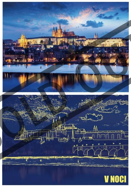 Prague Castle Glow-in-the-Dark Neon Puzzle