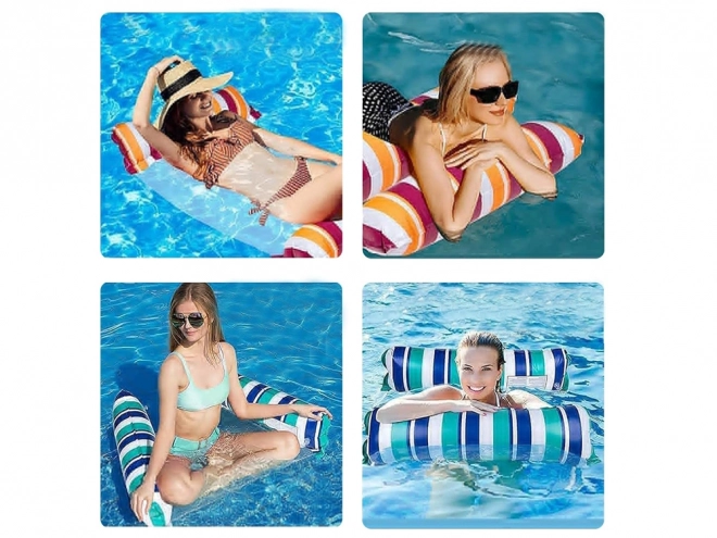 Inflatable Red Water Hammock for Pool and Beach