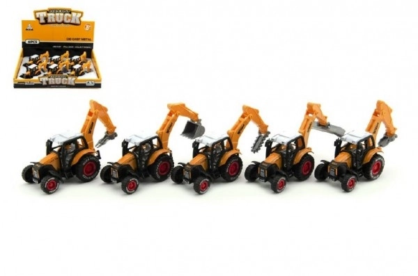 Construction Tractor Toy with Pull-Back Action