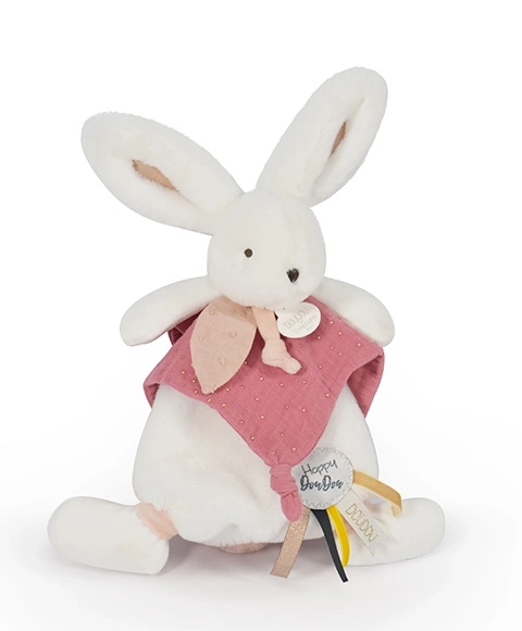 Gift Set - Plush Bunny with Blanket 25cm in Dusty Pink