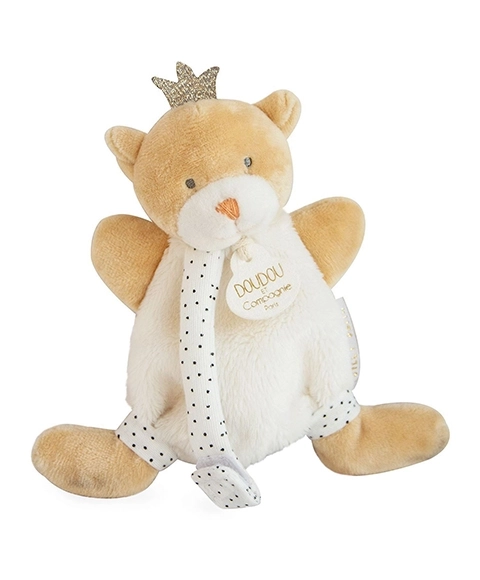 Plush Teddy with Pacifier Clip - King Bear 15 cm