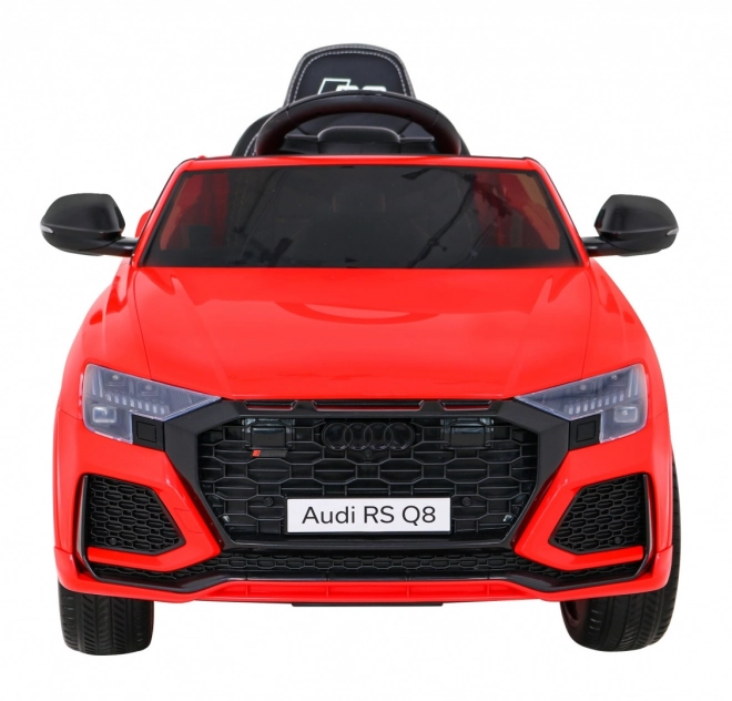 Audi RS Q8 Autobatéria + diaľkové ovládanie + pomalý štart + EVA + LED + MP3 USB – Červená