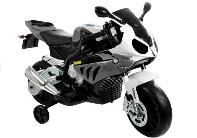 Silver BMW S1000RR Battery-Powered Motorcycle for Kids