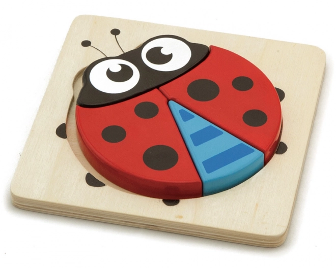 Wooden Puzzle Ladybug 4 Pieces