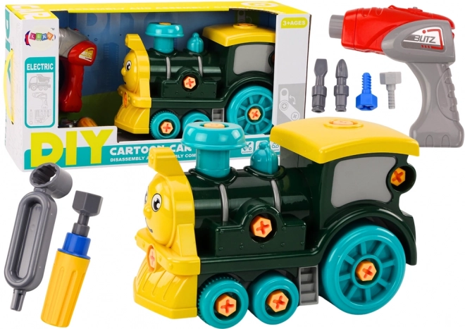 Cartoon DIY Locomotive Green