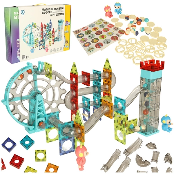 Magnetic Building Blocks Marble Track with Sound and Music